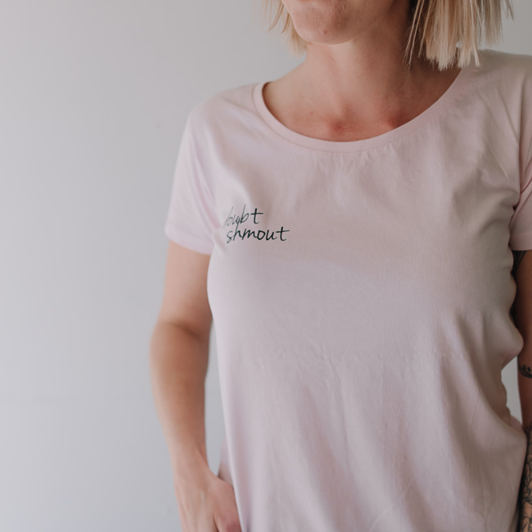 Doubt Shmout Scoop Neck Long Line Tee