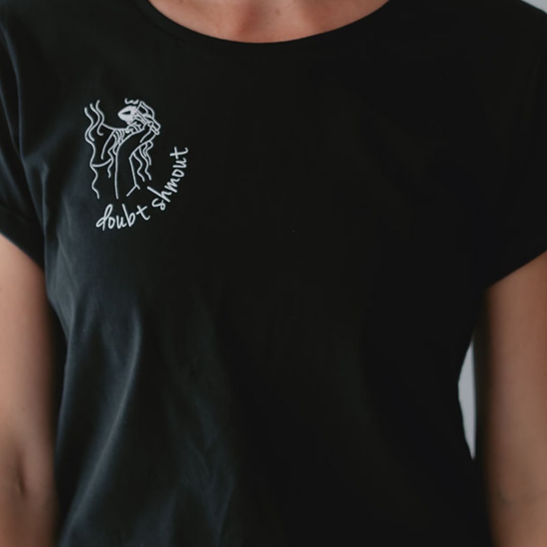 Doubt Shmout Open Neck Tee
